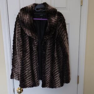 Alfani Brown Faux Fur Jacket